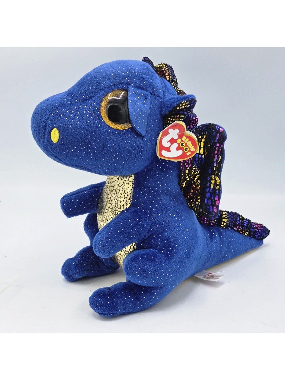 Ty Beanie Boos Saffire Dragon Plush Stuffed Animal 9" Blue With Tags